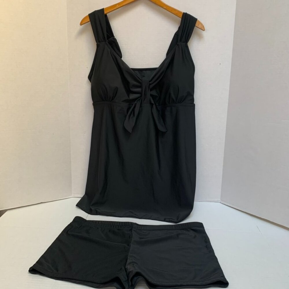 Danify NWOT Womens Size 54 (3X) Swim Dress and Shorts Black